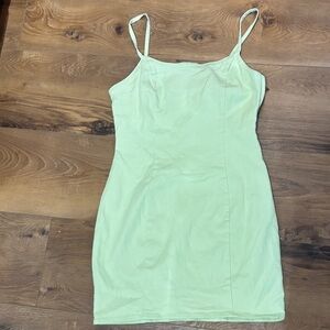 H&M Divided Light Green denim bodycon dress